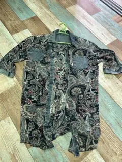 misaki ペイズリー柄 長袖シャツ