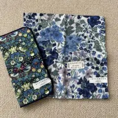 INTERMODE リバティプリント ハンカチ2枚セット