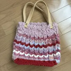 値下げしました‼️ハンドメイド ニットバッグ ハンドバッグ