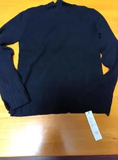 未着用 comoely closet ラインスリーブニット Mサイズ ブラック