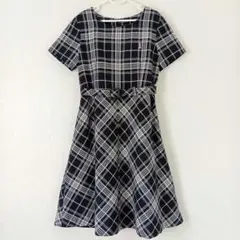 おすすめ美品★EASTBOY 半袖 Aライン ワンピース チェック140cm