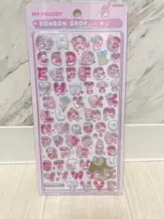 ボンボンドロップシール　もじ　マイメロディ