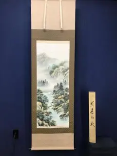真作/晃泉/四季花/花/季節/桐共箱付/花鳥/布袋屋掛軸HK-191 - メルカリ