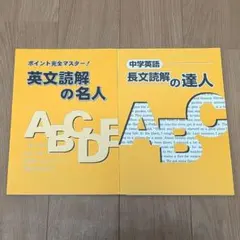 【新品未使用】2冊セット! 中学英語 長文読解の達人＆英文読解の名人 都麦出版