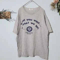 マックレガー【L】グレーTシャツ 半袖 ビッグ英字ロゴ  春 夏 シンプル