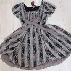 【新品】axes femme タッセルローズストライプOP クロ Y2K 希少