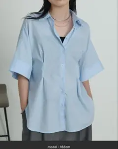 フロントタックハーフスリーブシャツ