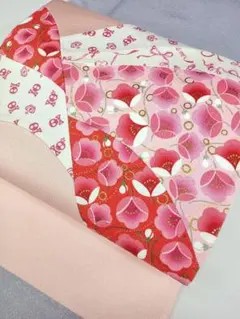 お値下げしました!！ 正絹九寸名古屋帯　パッチワーク柄