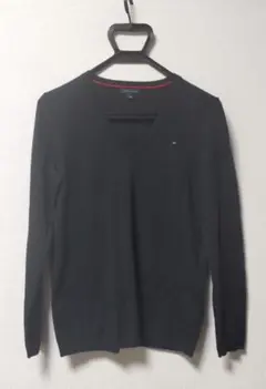 Tommy Hilfiger ワンポイント濃紺 ニットセーター М