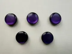 パープルボタン 5個セット 約15mm ツヤあり 紫 シンプル ハンドメイド