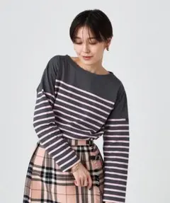 【Le minor/ルミノア】別注カラーボーダーカットソー