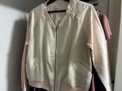 スタジャン ピンク アイボリー