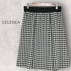 【CELENEA】フレアスカート L 千鳥柄 新品未使用タグ付き ウエストゴム
