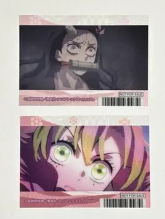 非売品 鬼滅の刃アニメイト特典クリアカード 2枚