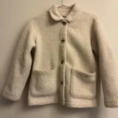 UNIQLO フリースショートコート　ボア素材 クリーム色 コート