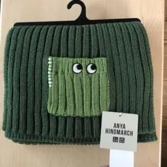 ユニクロ　アニヤ　ハインドマーチ　ヒートテックニットマフラー　グリーン　即日発送