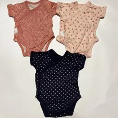 UNIQLO ベビー肌着 60cm 女の子 3点セット 半袖ロンパース まとめ売
