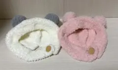 ベビー用 パンダ耳 ボア 帽子 ボンネット