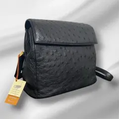 新品 オーストリッチ ショルダーバッグ JRA ブラックのサムネイル