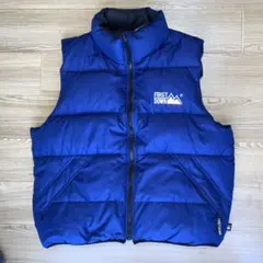 FIRST DOWN ダウンベスト リバーシブル　ブラック　ブルー　Lサイズ