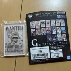 ワンピース　一番くじ　G賞 アクリルブロック　ニカルフィ　懸賞金