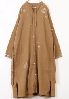 キューブシュガー スラブネル起毛ビッグコートワンピ