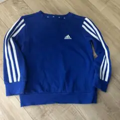 裏起毛adidas 青 トレーナー 3本ライン　サイズ120