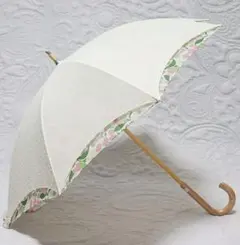 19,800円新品【フヘン】長傘 りぼんドット 二層張り かわず張り 日傘 黒 19,800円新品【フヘン】長傘 りぼんドット 二層張り かわず張り 日傘