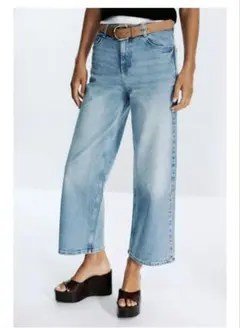 ZARA キュロットデニム ライトブルー 32