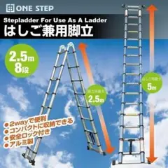 B30伸縮はしご 2.5＋2.5m 最長5m アルミ製コンパクト 安全ロック搭載 B30伸縮はしご 2.5＋2.5m 最長5m アルミ製コンパクト 安全ロック搭載