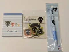 サンリオ　チョコキャット　メモ帳＆3色ボールペン＆フレークシール