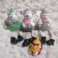 オブジェ　置物　クリスマス　くま　トナカイ　雪だるま 人形