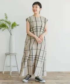 チェックフレアワンピース アーバンリサーチ