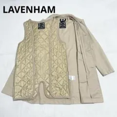 ラベンハム　ステンカラーコート　キルティングライナー付き　36 ベージュ