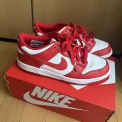 Nike Dunk Low GS 25 cm　ナイキ　ダンク　ロー　白×赤