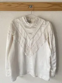 【vintage】USA製 レースブラウス