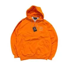 7AS5 00’s デッドストック　ハーフジップパーカー　オレンジ　L 古着