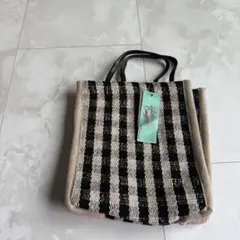 Lilas campbell リラキャンベル　チェック柄トートバッグのサムネイル