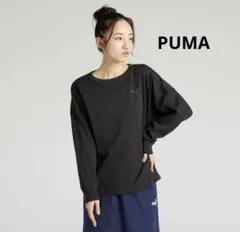 新品 プーマ M 長袖Tシャツ PUMA レディース womens ロンT 黒