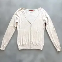 apuweiser-riche ピンクベージュ Vネック カーディガン サイズ2