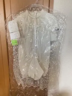 美品！ベビードレス　ドレス　退院着　お宮参り　新生児　50〜60 白　レース