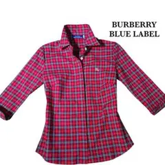 新品同様✨バーバリー ブルーレーベル✨ レッド ノバチェック シャツ
