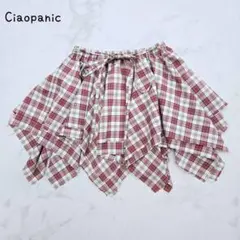 チャオパニック　チェックイレヘムミニスカート(ONE)ウエストゴム　個性派　大人のサムネイル