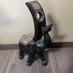 木製象の形装飾品