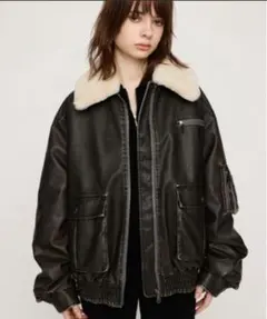 SLY VINTAGE F／LEATHER S／ブルゾン