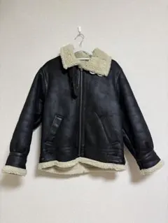 ZARA ザラ ダブルフェイス フェイクレザージャケット ボアジャケット