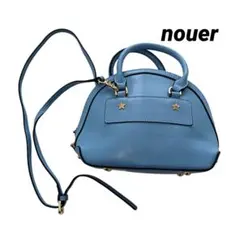 ヌエール nouer ハシバミ Hashibami レザー ショルダーバッグ 青のサムネイル