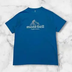 モンベル メンズTシャツ ロゴ 半袖 ポリエステル 青 M テックのサムネイル