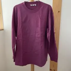 UNIQLO U ユニクロユー　クルーネックT（長袖）　パープル　Mサイズ