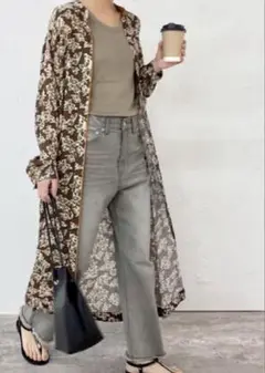 ジャーナルスタンダード　レリューム　フラワープリント パイピングワンピース　38
